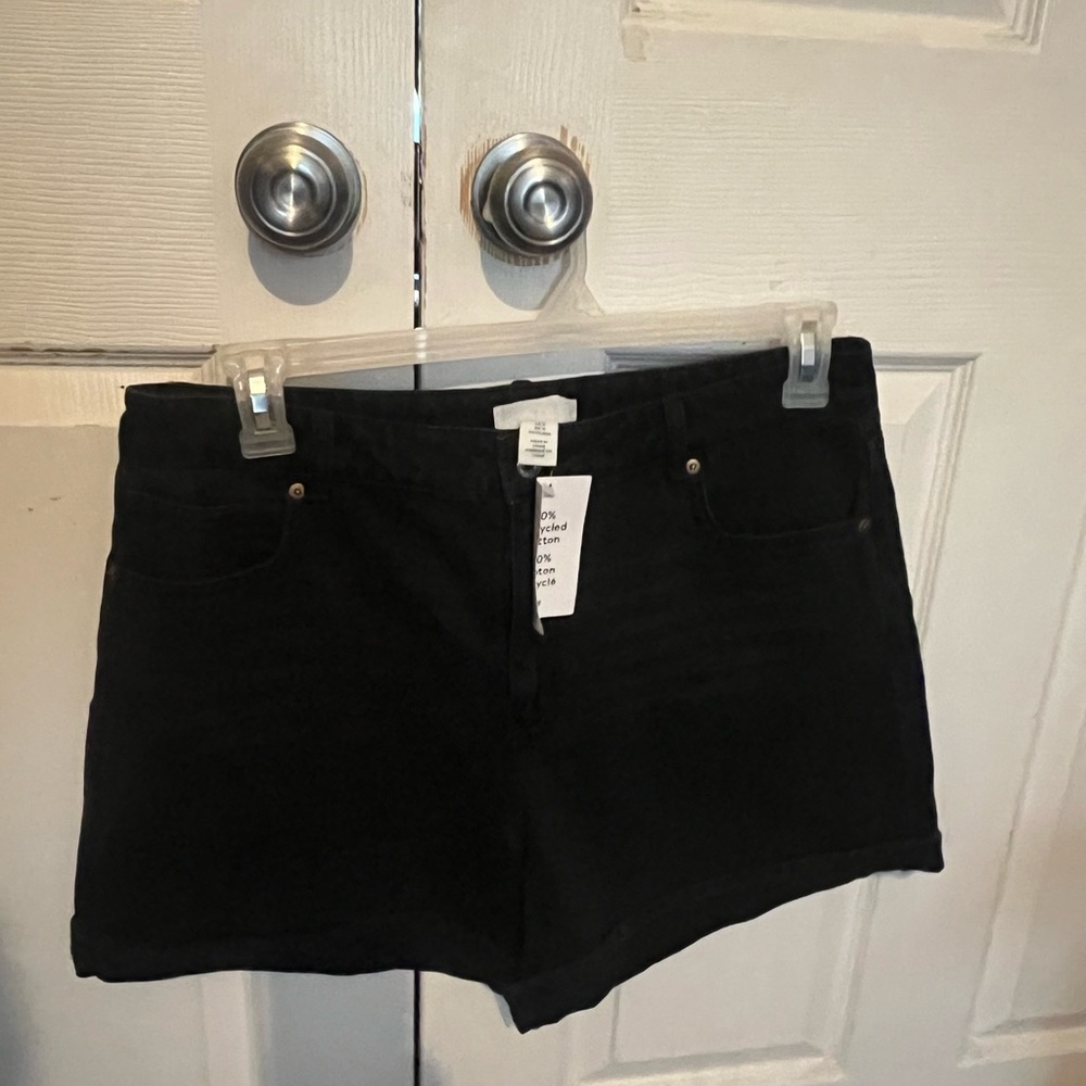 H&M Black Jean Shorts